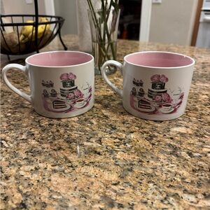Fig and Fern Fashion Mug/Soup Mug Set of 2 New